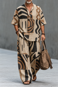 Abstract Earth Printed Shirt & Pants Set